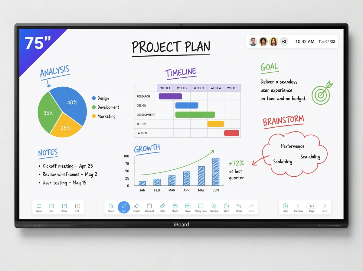 iBoard IBIP75 interactive display